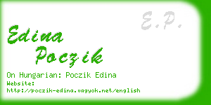 edina poczik business card